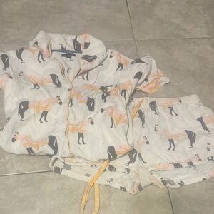 Katie Kime White and Yellow Pajama Set